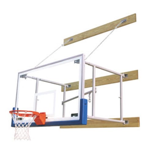 Wall-Mounted Side Fold Basketball Goal preview 1