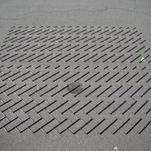 Stamped Asphalt: Herringbone Diagonal