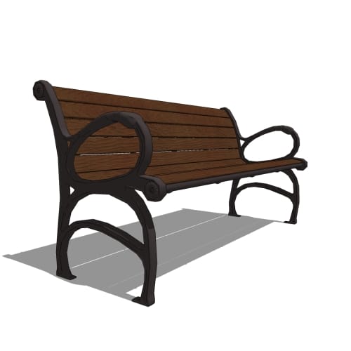 Waldorf™ Benches: Wood Ipe or Recycled Plastic (2, 4, 5, 6, 8 Ft. Lengths)
