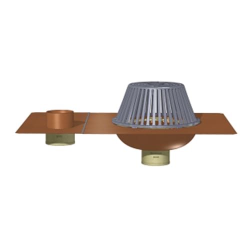 Bottom Outlet Roof Drain with Overflow
