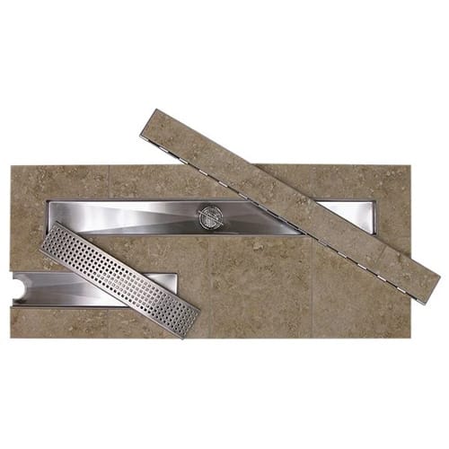 Linear Shower Drain with Copper Drain Body preview 2