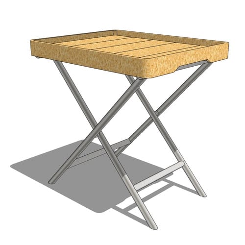 Odyssey Ottoman with Removable Tray (28815DP)