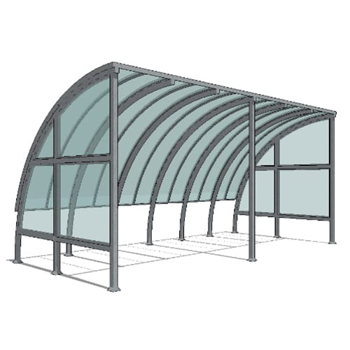 Urban Racks Shelter: UBSS Simple, Aluminum - 12 Bike Capacity ( UBS-Simple - 18.5 ) preview 1