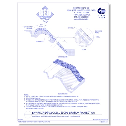 preview of EnviroGrid® Geocell Slope Stabilization with EnviroClip™ Twist Anchors