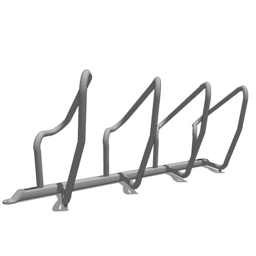 Plaza™ High Density Bike Rack - Single Sided (4 Bike Version)