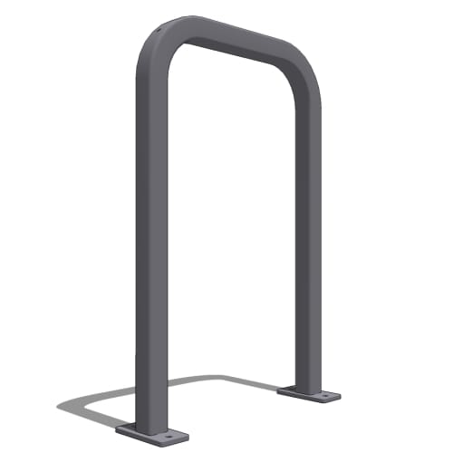 Inverted-U Narrow Square Tube Rack, Surface Mount