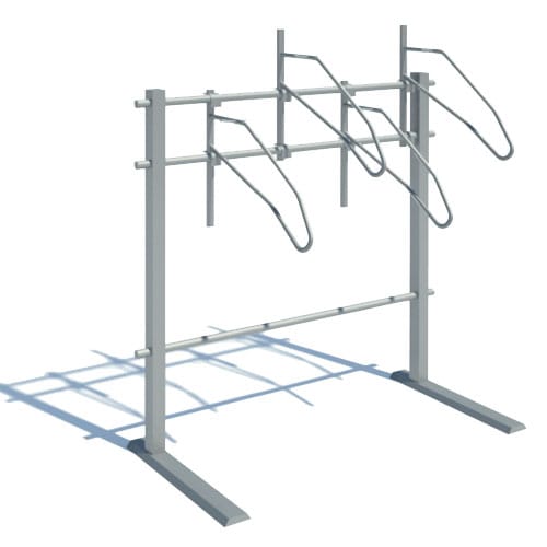 Vertical + Square Tube Bike Rack - Single Sided preview 1