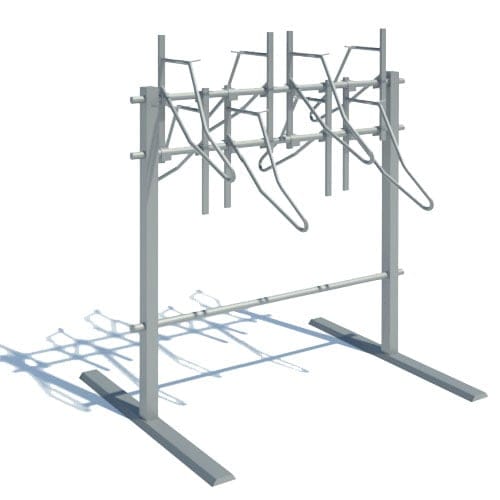 Vertical + Square Tube Bike Rack - Double Sided preview 1