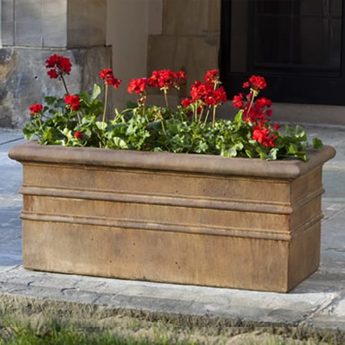 Cast Stone Collection: Classic Rolled Rim Cast Stone Window Box preview 1