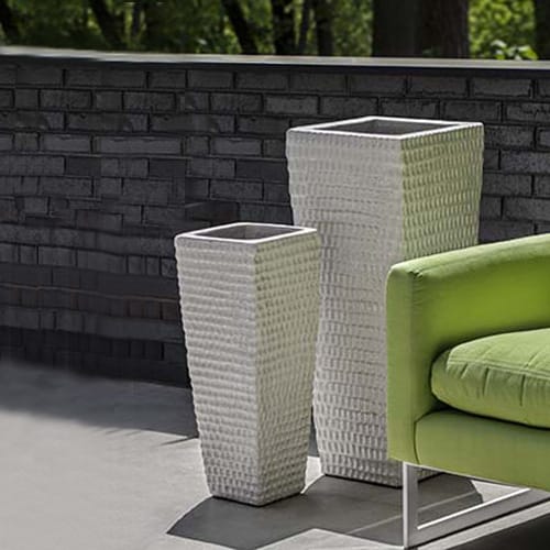 Pottery Collection: Tall Square Dimple Planter preview 1