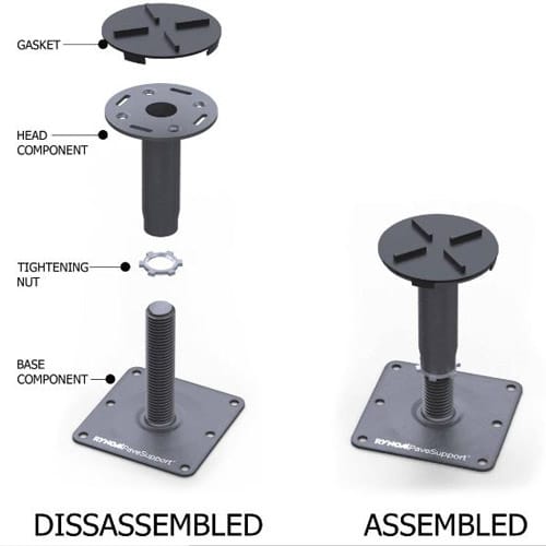 Deck Supports: “Incendio” Non-Combustible Steel Pedestal preview 2