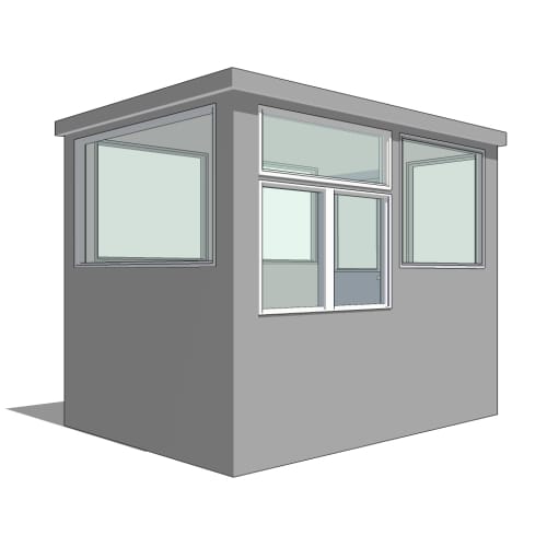 Model STD-75Hc: Ada Standard 5' 4" X 7' 6" Booth - Plan View, Elevations, Legend
