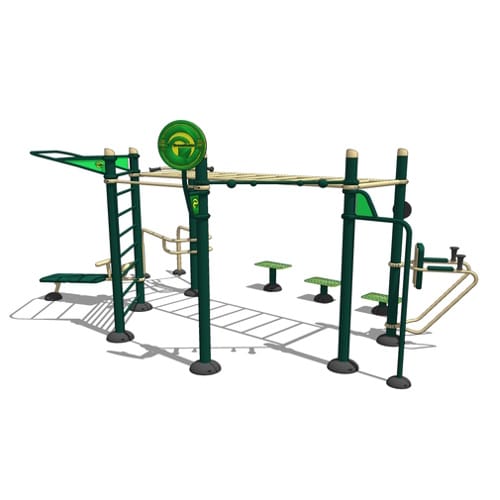 Calisthenics: Model ( SHP520 ) 12-Person Challenge Fitness Rig
