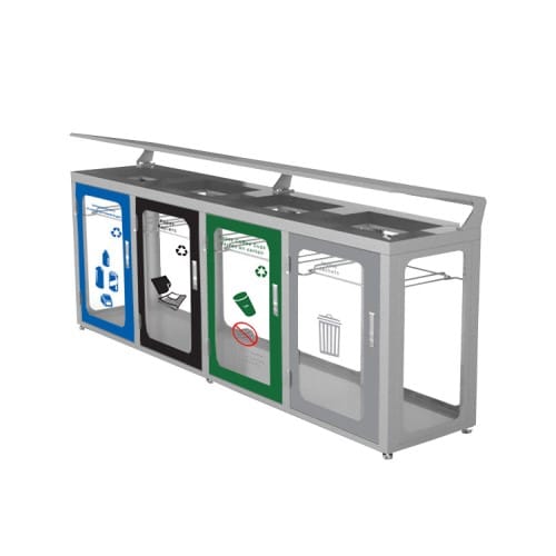 Recycling Bin: Metal Commercial Recycling Receptacle ( CRC818 ) preview 1