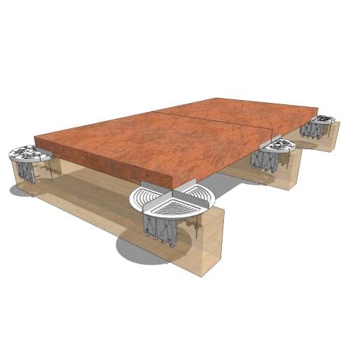 preview of elePHOOT®: PK72–interlocked architectural slab paver on timber framing
