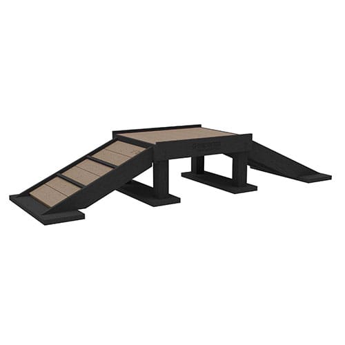 Gyms For Dogs - DL-BC1-RPW-10015: Bridge Climb - 28 Incline Playful, 18" Tall (S/M)