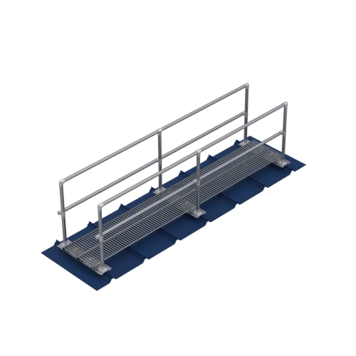 24" Wide Metalwalk®, 2 Sided Handrail, S-5™ Clamp preview 2