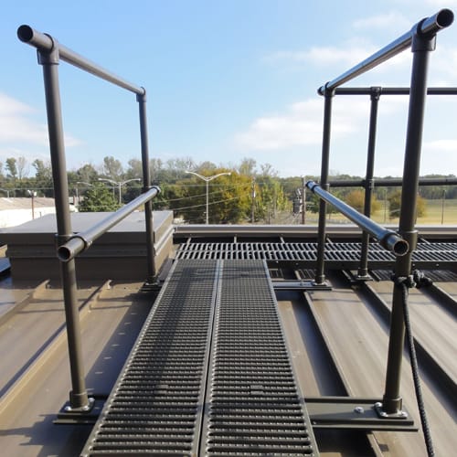 24" Wide Metalwalk®, 2 Sided Handrail, S-5™ Clamp preview 1