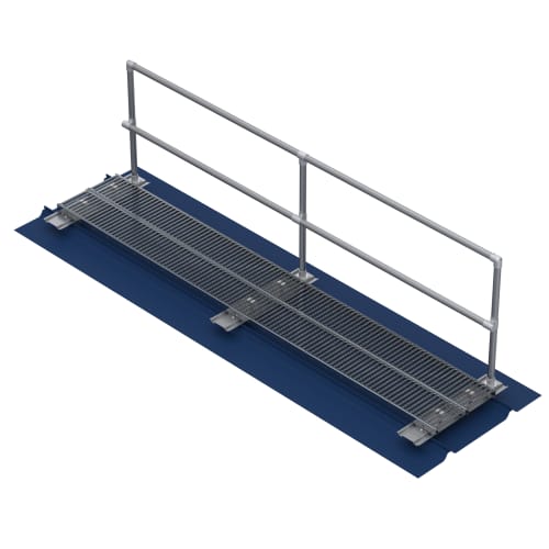 24" Wide Metalwalk®, 1 Sided Handrail, S-5™ Clamp preview 2