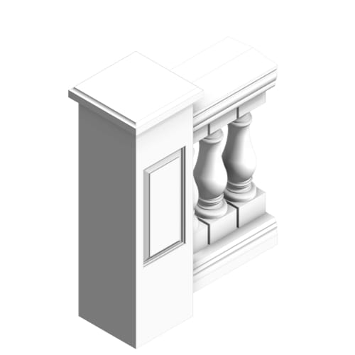12" x 42" Fiberglass, Urethane, & Synthetic Stone Balustrades, Railing System - #0245 Baluster