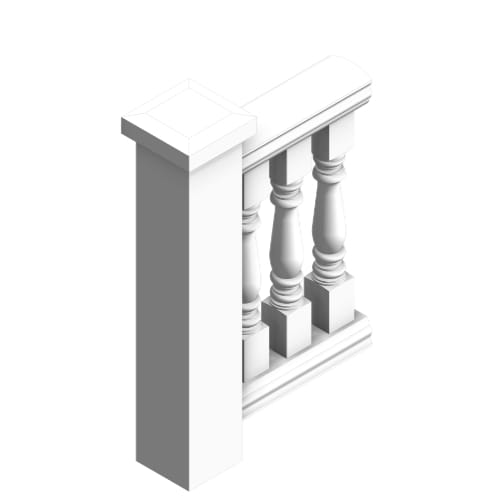 6" x 37" Fiberglass, Urethane, & Synthetic Stone Balustrades, Railing System - #0422 Baluster