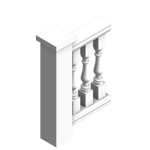 6" x 37" Fiberglass, Urethane, & Synthetic Stone Balustrades, Railing System - #3503 Baluster