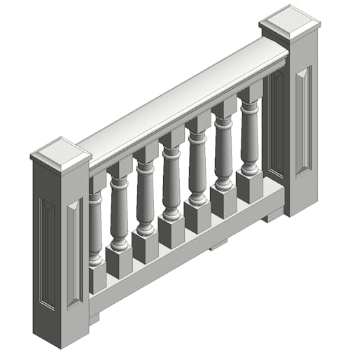 5.75" x 36" Fiberglass, Urethane, & Synthetic Stone Balustrades, Railing System
