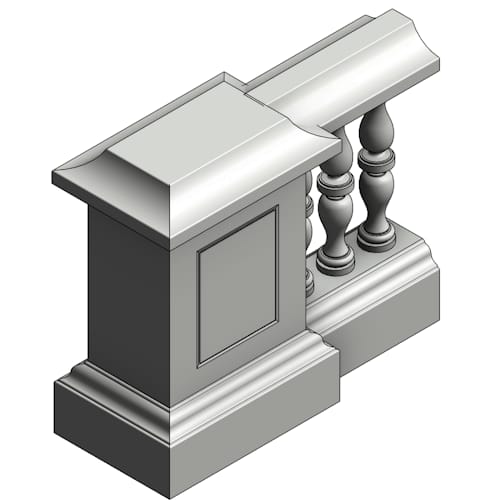 22" x 51" Fiberglass, Urethane, & Synthetic Stone Balustrades, Railing System