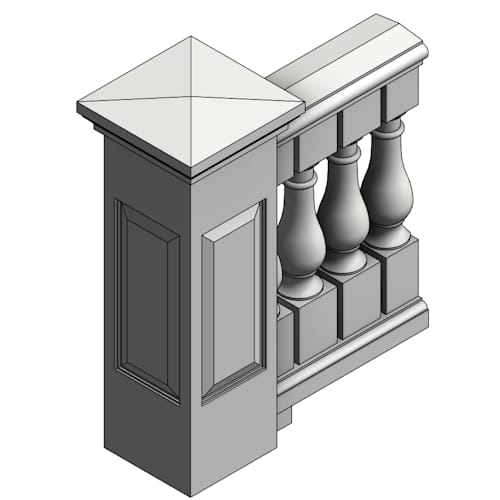 Fiberglass, Urethane, & Synthetic Stone Balustrades, Railing System - #B2207-1S Baluster