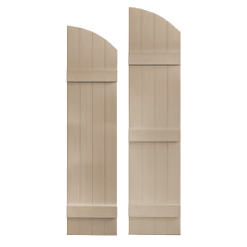 4 Board n Batten Arched Top Vinyl Shutters preview 1