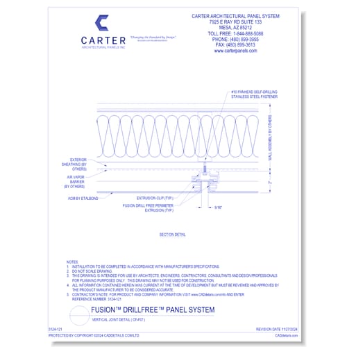 preview of FUSION™ PANEL SYSTEM: Vertical Joint Detail ( CF-F07 )
