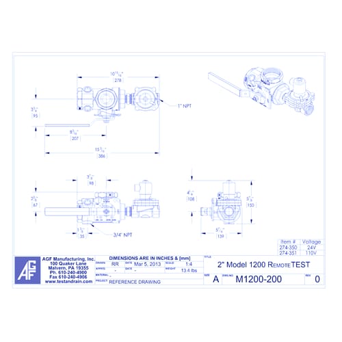 preview of Single Handle Ball Valve (M1200-200)