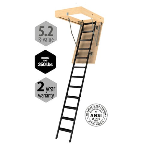LMS Insulated Metal Folding Section Attic Ladder