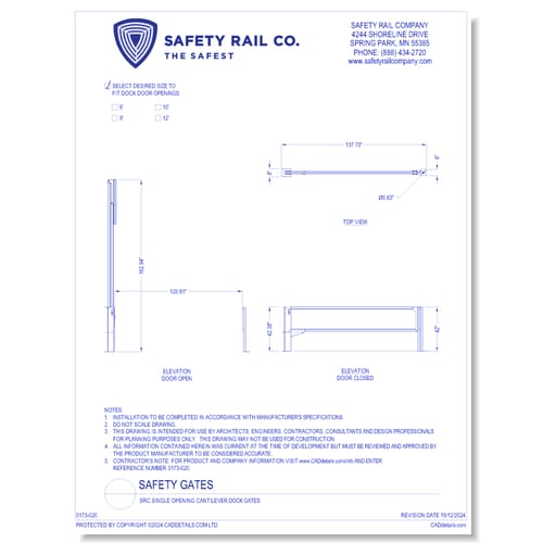 preview of SRC Single Opening Cantilever Dock Gates