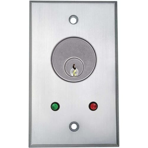 CM-1100: CM-1100 Vandal Resistant Key Switch, 1/4" thick Aluminum Faceplate preview 1