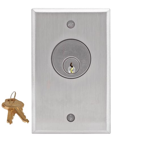CM-1100: CM-1100 Vandal Resistant Key Switch, 1/4" thick Aluminum Faceplate preview 4