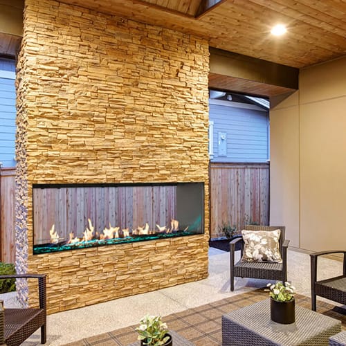 Outdoor Flare Vent Free See Through - Modern Outdoor Fireplace preview 4