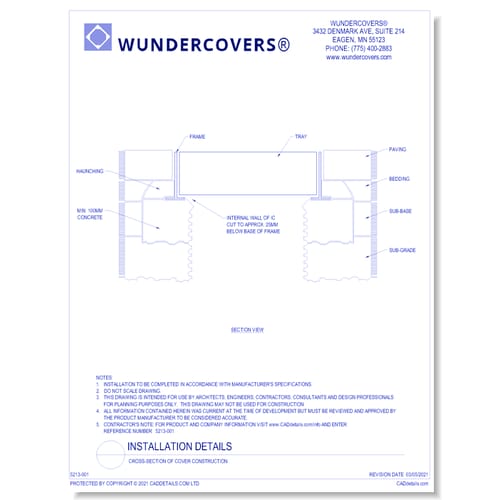Cross-section of Cover Construction
