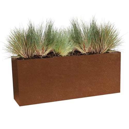 Modern Elite Corten Steel: Low Rectangle Planter preview 1
