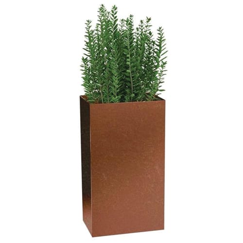 Modern Elite Corten Steel: Wide Tower Planter preview 1