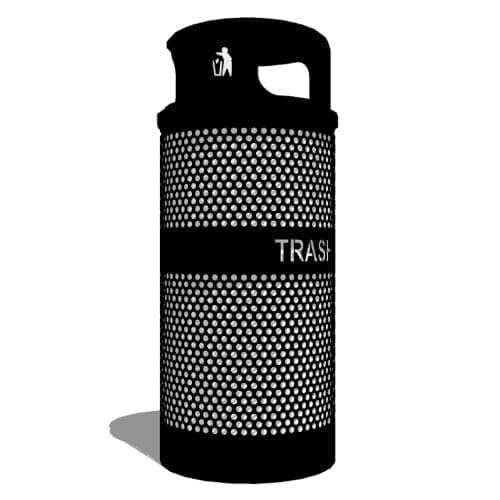 Landscape Collection: 34 Gallon Outdoor Waste Receptacle (WR-34R DM)