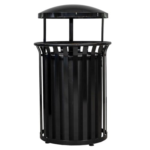 Streetscape Collection Outdoor Trash Receptacle with Rain Canopy - 37 Gallon preview 6