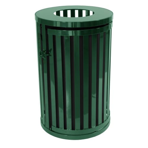 Streetscape Collection Outdoor Trash Receptacle with Flat Top and Door - 45 Gallon preview 5
