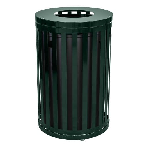 Streetscape Collection Outdoor Trash Receptacle with Flat Top - 45 Gallon preview 2