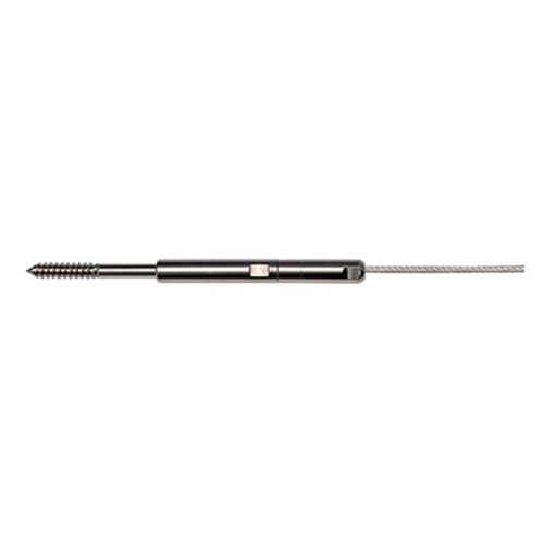 Cable Railing Hardware for Wood Posts — Push-Lock® Tensioner with Hanger Bolt preview 1