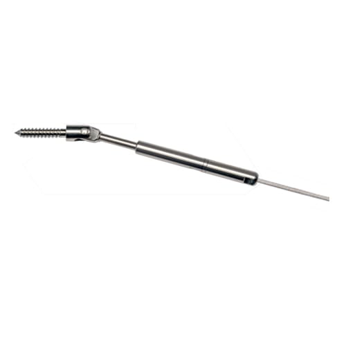 Cable Railing Hardware for Wood Posts — Push-Lock® Tensioner with Lag Clevis preview 1