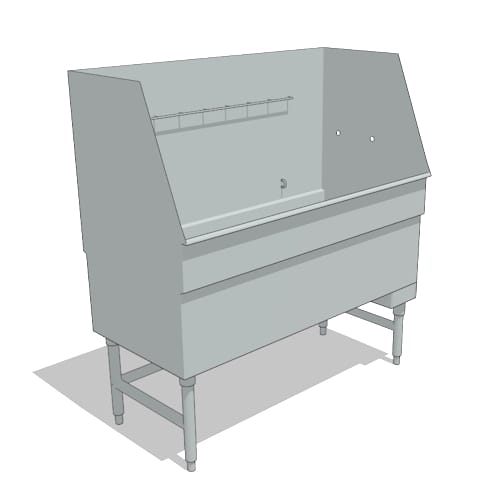 Standard Tub with Hair Catching System: 52" x 24" - Right Drain (S52HTY-RH)