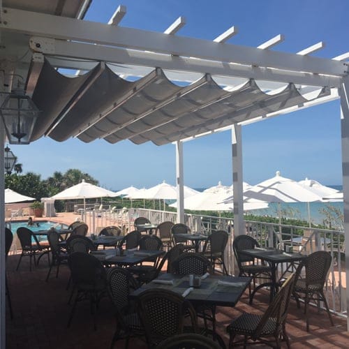 Tecnic & Tecnic One Pergola® Trellis or Structure Mounted Retractable Fabric Roofs For Residences, Resturants & Hotels preview 1