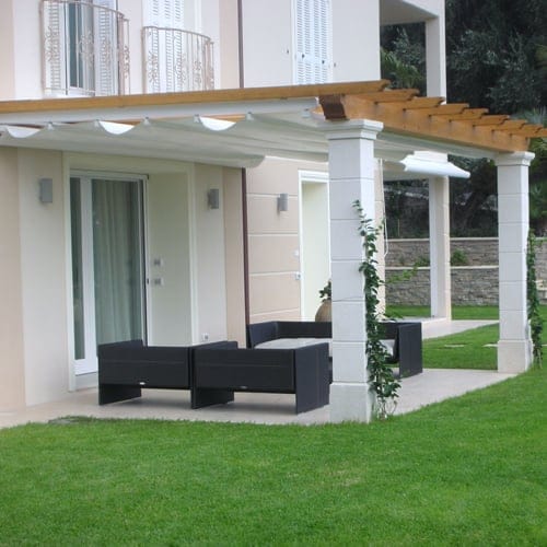 Tecnic & Tecnic One Pergola® Trellis or Structure Mounted Retractable Fabric Roofs For Residences, Resturants & Hotels preview 2