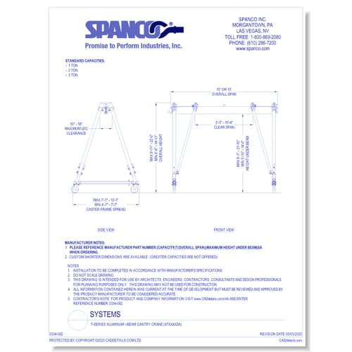 preview of T-Series Aluminum I-Beam Gantry Crane (XTXXXXSA)